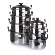 8 PCS Edelstahl American High Pot Sets Kochgeschirr